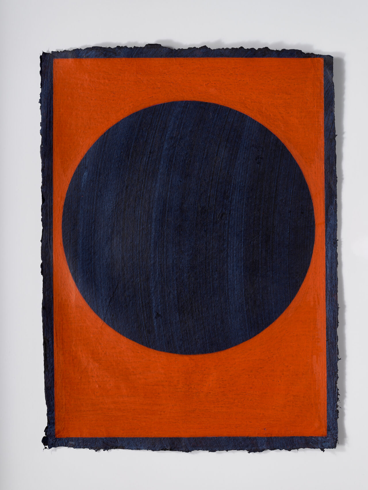 Circle 10, Wax on handmade paper, 76 x 56 cm, 2024