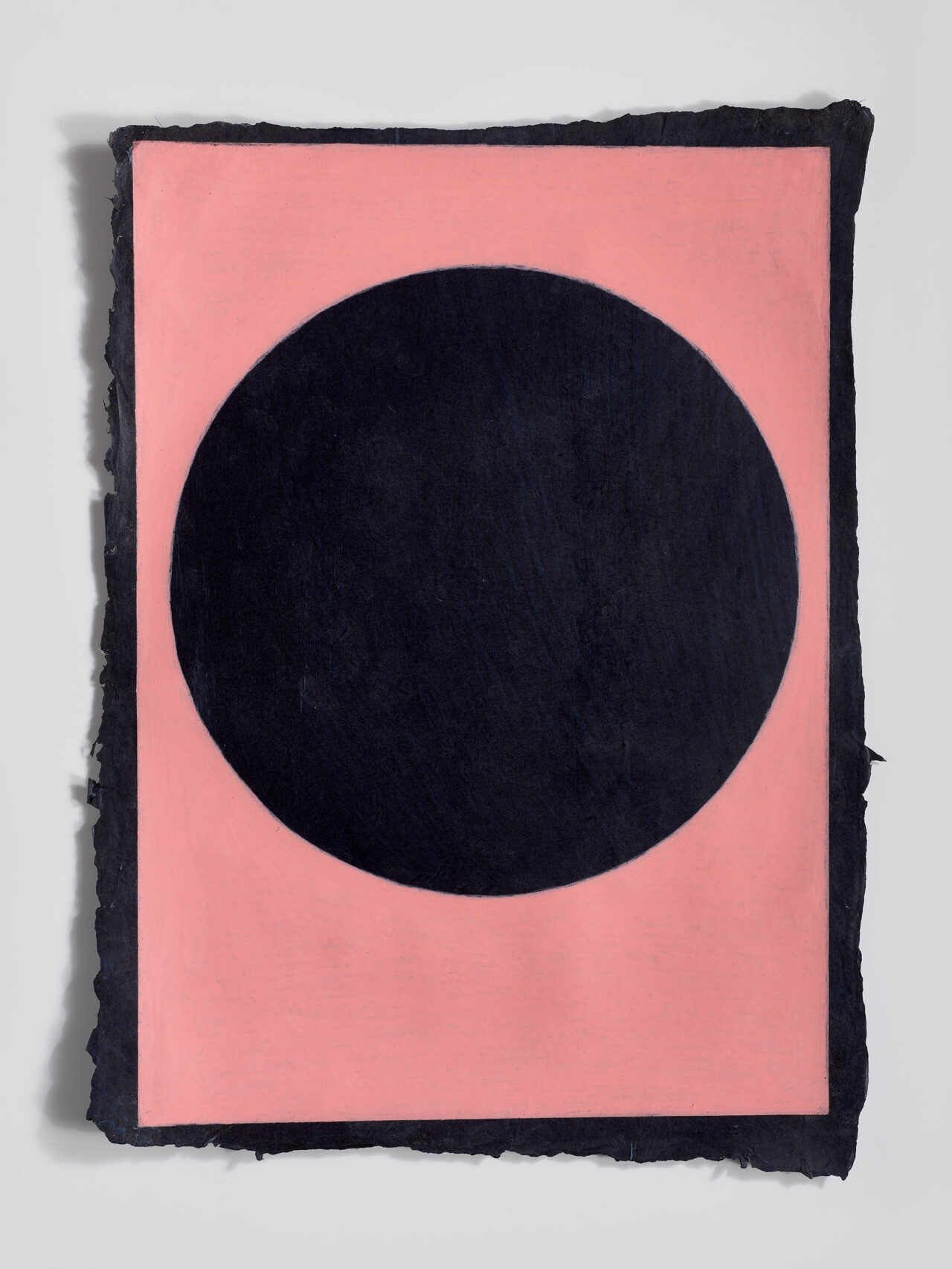 Circle 14, wax on handmade paper, 44 x 33 cm, 2024