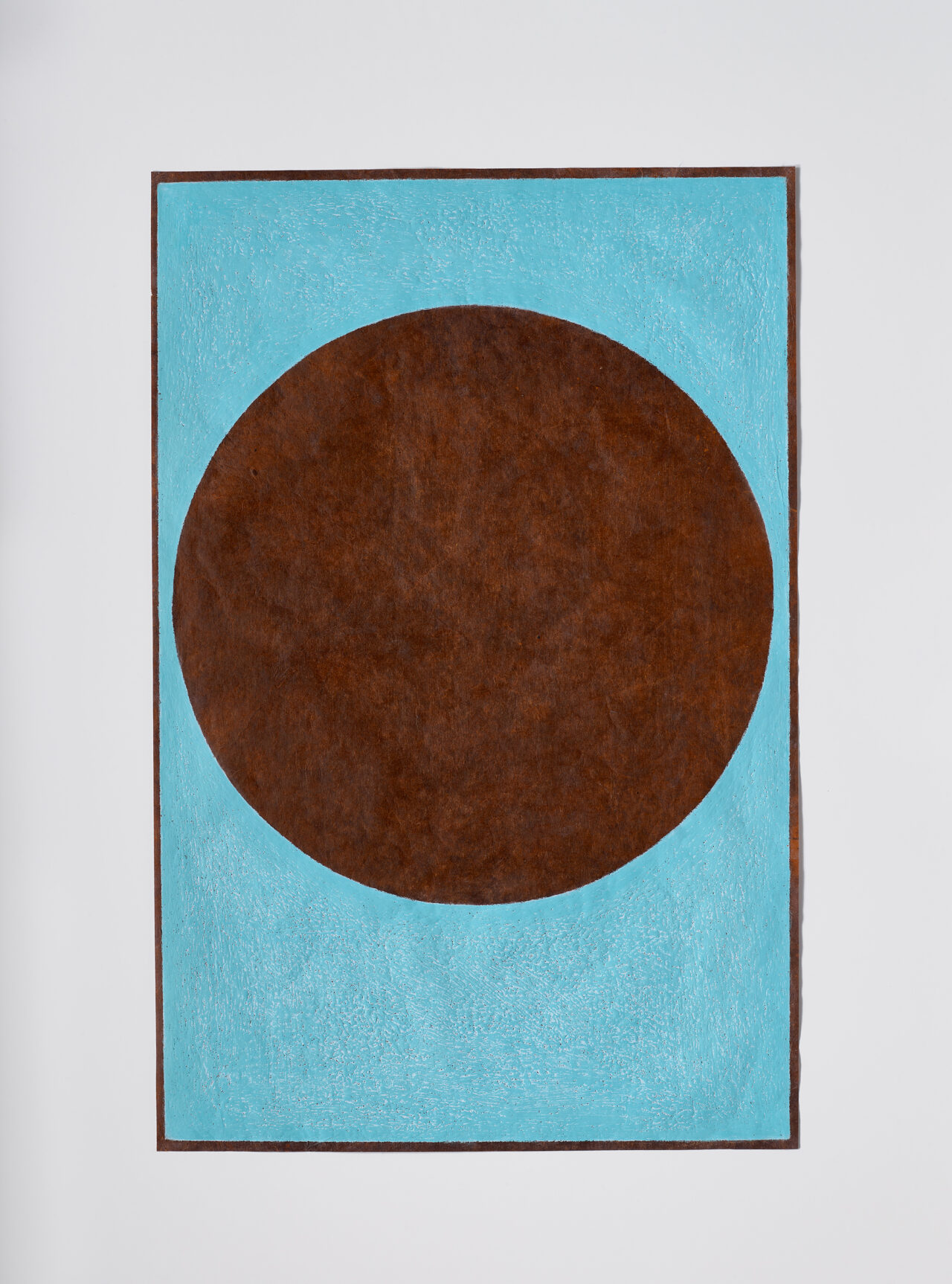 Circle 3, wax on handmade paper, 75 x 50 cm, 2024