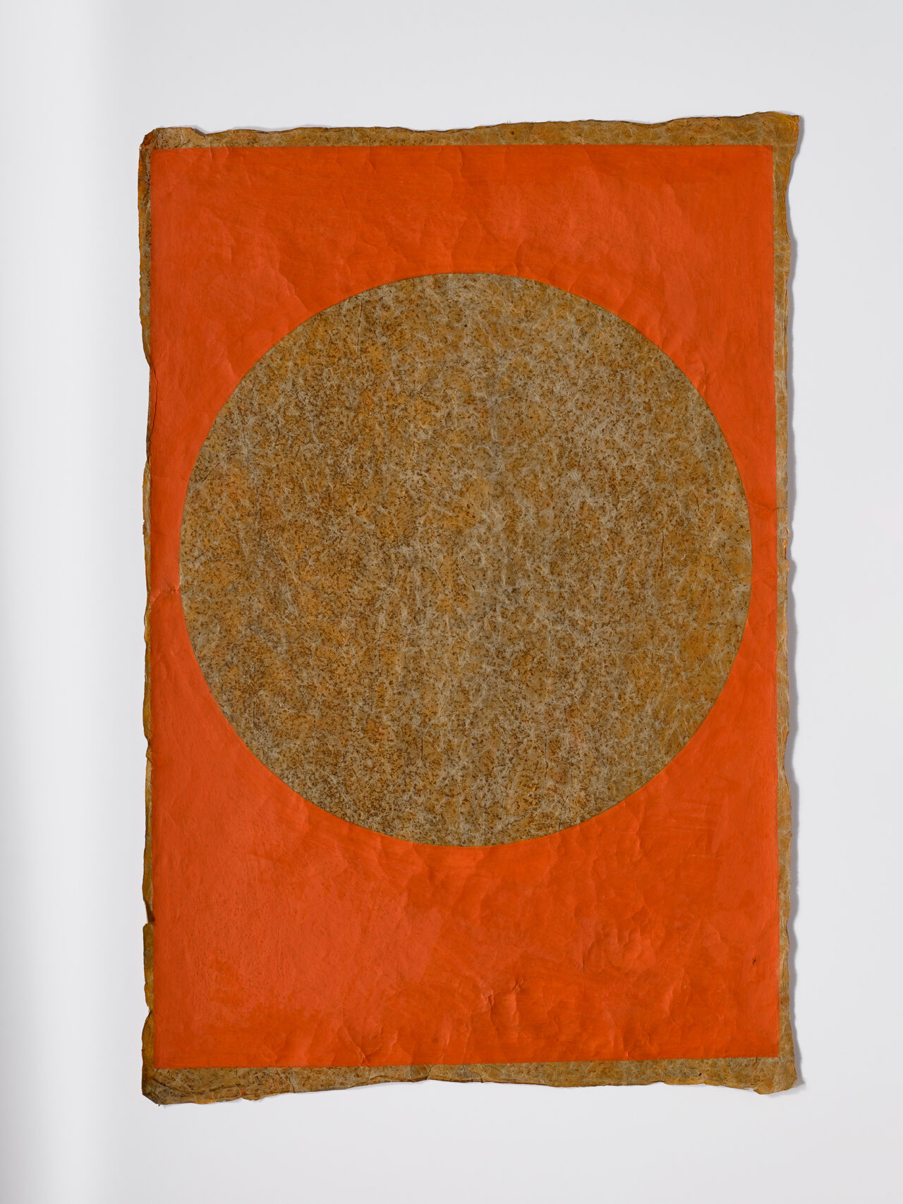 Circle 7, wax on handmade paper, 70 x 50 cm, 2024