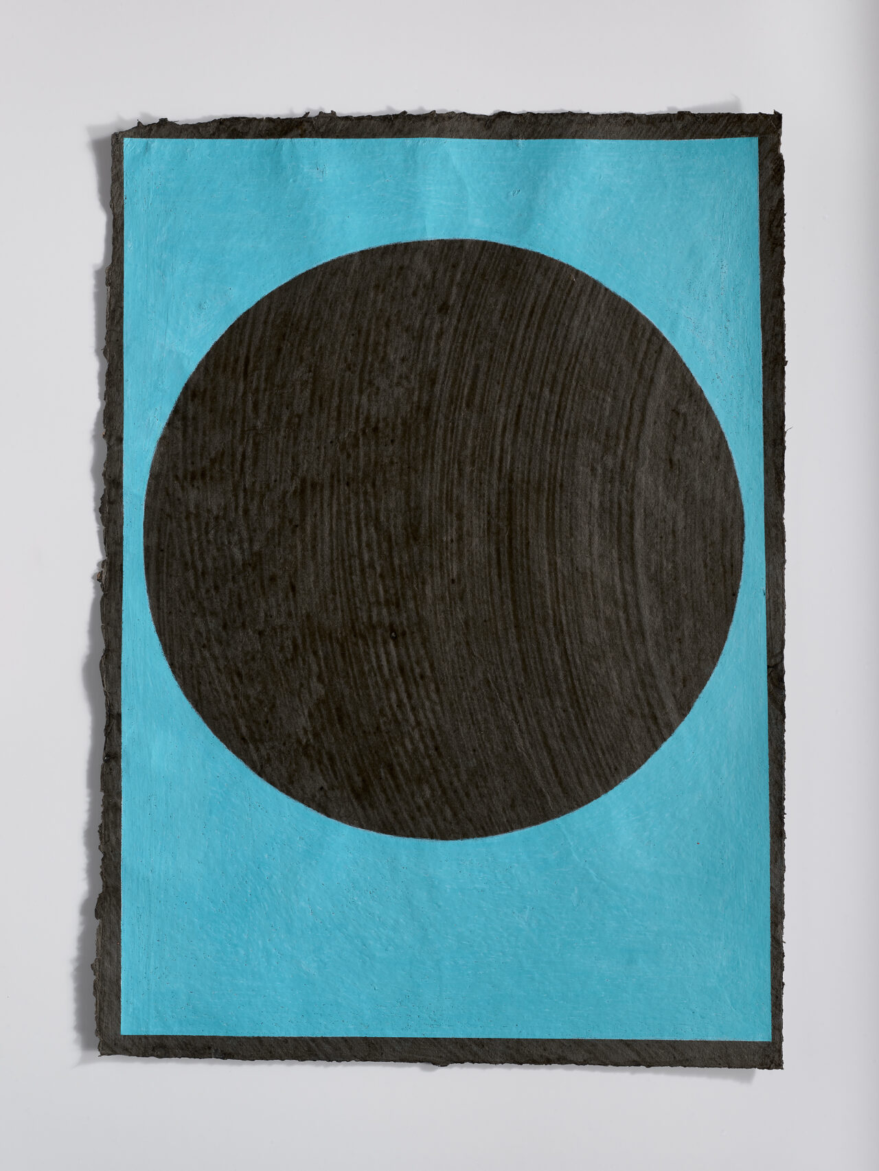 Circle 8, wax on handmade paper, 76 x 56 cm, 2024