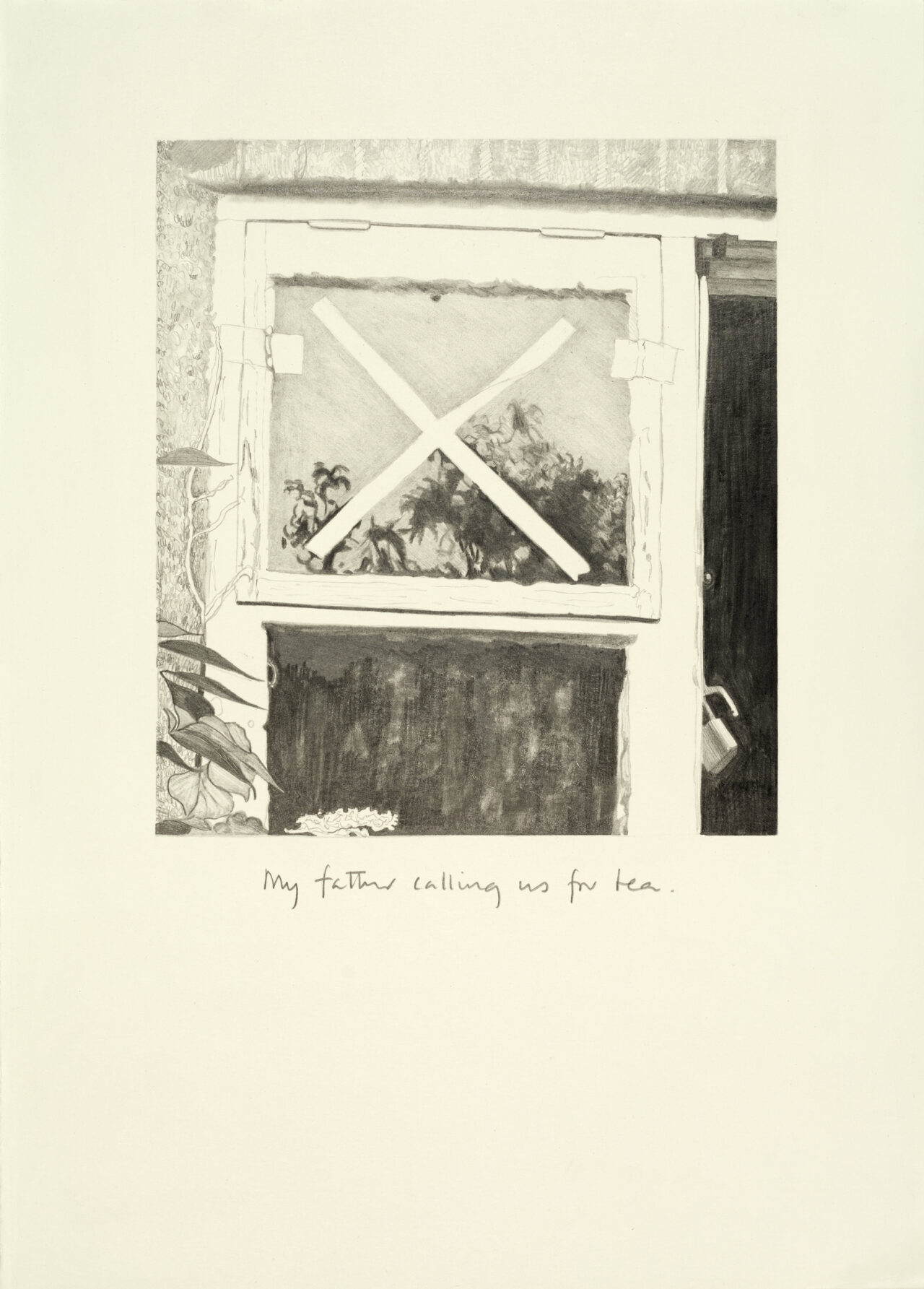 Home 10, graphite on paper, 40 x 31 cm, 2015