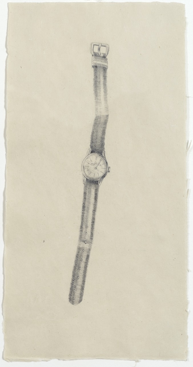 Mother's Watch from Memory Box Drawn From Life, pencil on paper 24 x 10 cm, 2012